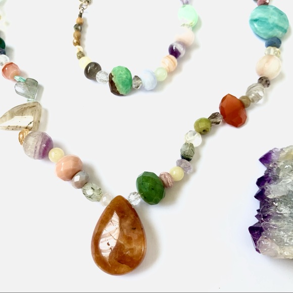 New: Semi Precious Stones Original Necklace - Picture 6 of 16